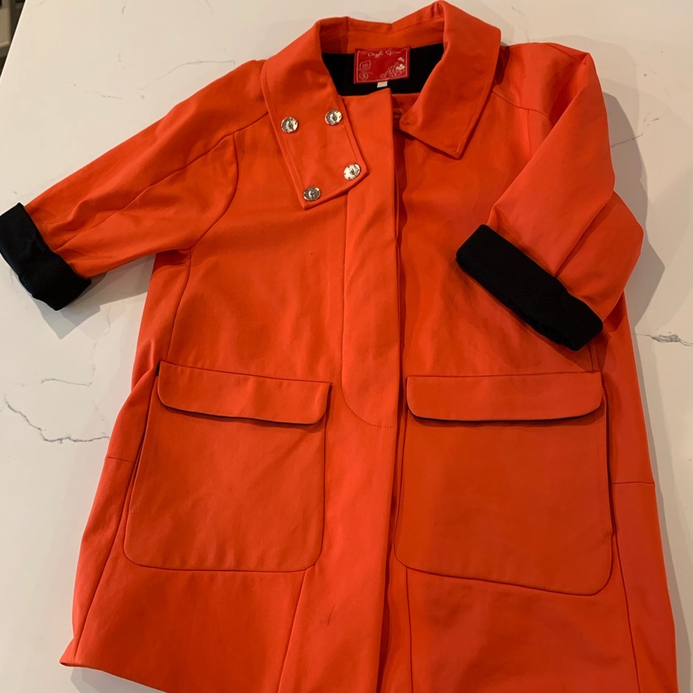 Orange coat women Size 0. Pre-owned